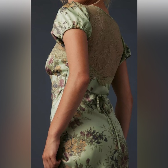 Kimchi Blue Floral Green Maxi Dress - Picture 3 of 5